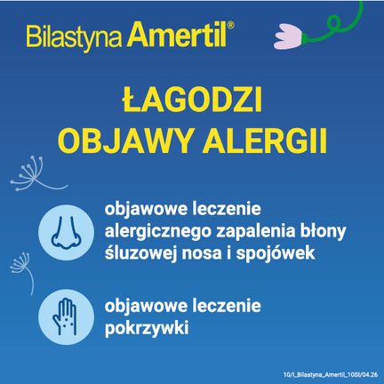 Bilastyna Amertil, 20 mg, 10 tabletek - TABLETKI