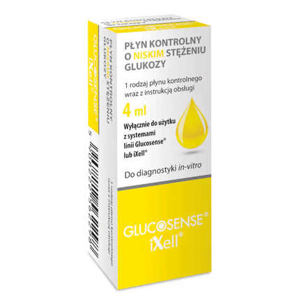 Glucosense iXell, płyn kontrolny o niskim stężeniu glukozy, 4 ml - zdjęcie produktu