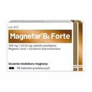 Magnefar B6 Forte, 100 mg + 10,10 mg, 90 tabletek powlekanych