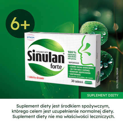 Sinulan Forte, 30 tabletek - Katar, Zapalenie zatok