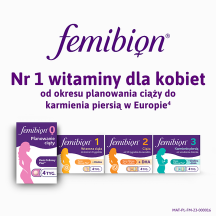 Femibion 0 Planowanie ciąży, Kwas Foliowy Plus, 28 tabletek - Uzupełniające dietę, Wspierające