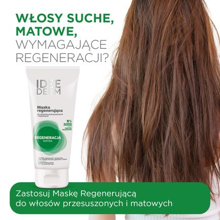 Idee Derm, maska regenerująca do włosów przesuszonych, 200 ml - KOSMETYK