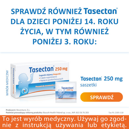 Tasectan 500 mg, 15 kapsułek - opakowanie produktu