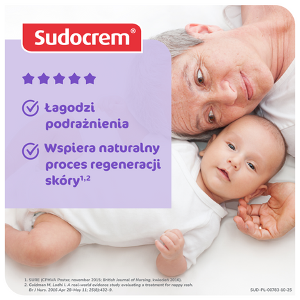 Sudocrem Expert, krem barierowy, pieluszkowe zapalenie skóry, otarcia, 250g - Dorosły, Dziecko, Młodzież, Niemowlę