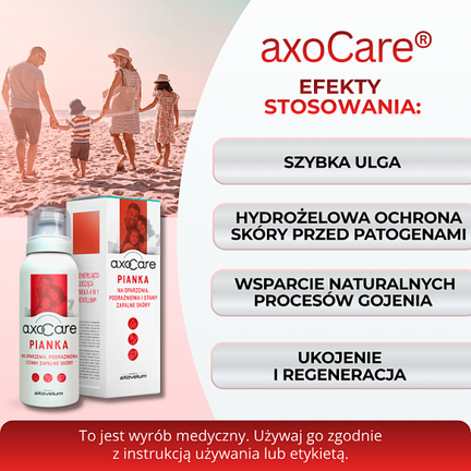 Axocare, pianka na oparzenia, 85 ml
