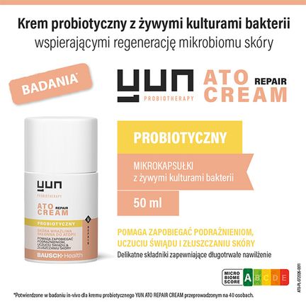 Yun Ato Repair Cream, krem probiotyczny, 50 ml  - KOSMETYK