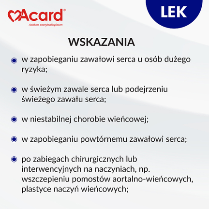Acard 150 mg, 60 tabletek dojelitowych - TABLETKI DOJELITOWE