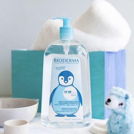 Bioderma ABCDerm H2O, płyn micelarny do oczyszczania skóry, 1000 ml - KOSMETYK