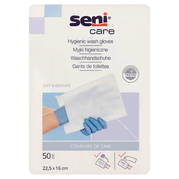 Seni Care Myjki higieniczne niepodfoliowane, 50 sztuk