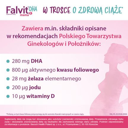Falvit Mama 2 DHA, 30 kapsułek - SUPLEMENT DIETY