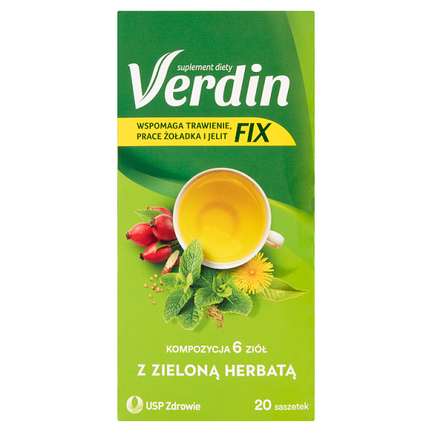Verdin Fix z zieloną herbatą, 20 saszetek - zdjęcie produktu