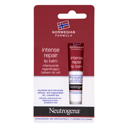 JOHNSON &amp; JOHNSON Neutrogena, Intensywnie regenerujący balsam do ust, 15 ml — Składniki i ocena