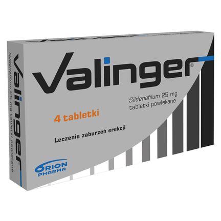 Valinger 25 mg, 4 tabletki powlekane - zdjęcie produktu