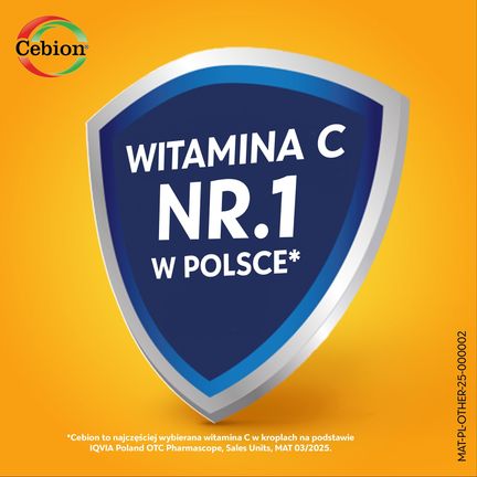 Cebion Witamina C 100 mg/ml, krople doustne, 30 ml - Dorosły, Dziecko, Młodzież