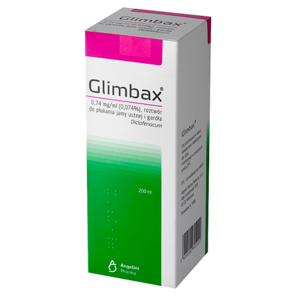 Glimbax, roztwór do płukania jamy ustnej i gardła, 200 ml - 5909990645022