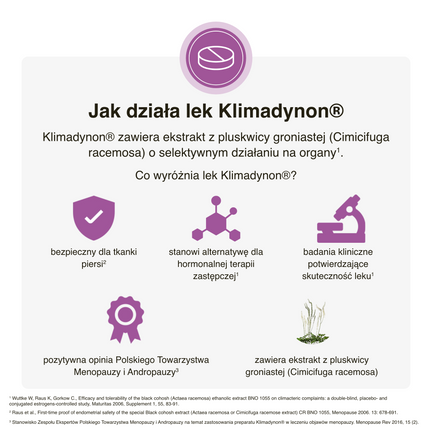 Klimadynon, 60 tabletek powlekanych - Dorosły, Senior