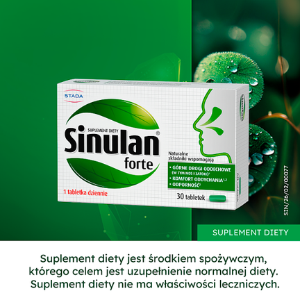 Sinulan Forte, 30 tabletek - Uzupełniające dietę, Wspierające