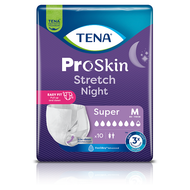 Pieluchomajtki TENA Stretch ProSkin Super Night, rozmiar M, 10 sztuk