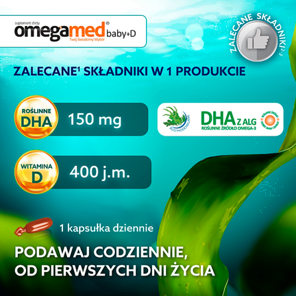 Omegamed Baby+ D,  0+, 30 kapsułek - KAPSUŁKI
