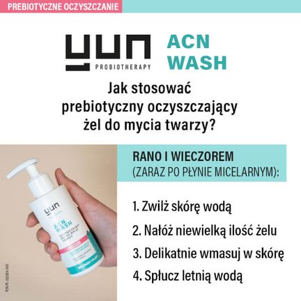 Yun Acn Wash, żel prebiotyczny do mycia twarzy, 150 ml - 5397313002124