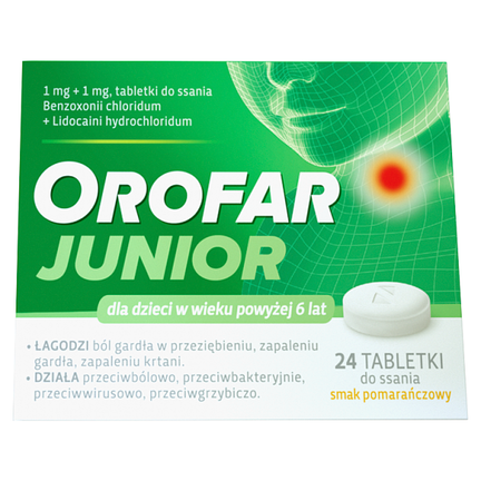 Orofar Junior, 24 tabletki do ssania - zdjęcie produktu