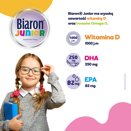 Biaron Junior, 30 kapsułek do żucia - Dorosły, Dziecko, Młodzież