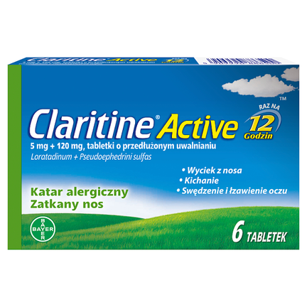 Claritine Active, 6 tabletek - zdjęcie produktu