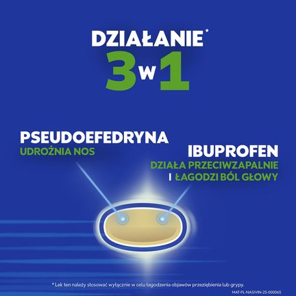 Nasivin Zatoki i Katar, 200 mg + 30 mg, 24 tabletki powlekane - TABLETKI POWLEKANE