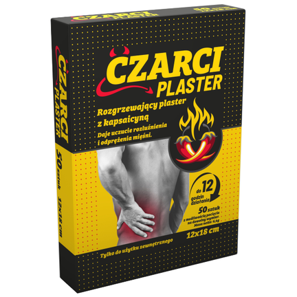 Czarci Plaster, plaster rozgrzewający z kapsaicyną, 50 sztuk - zdjęcie produktu