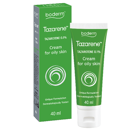 BODERM TAZARENE Tazarotene 0,1% Krem do skóry tłustej, 40 ml