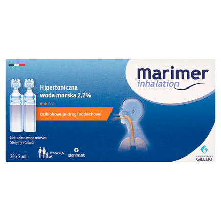 Marimer inhalation hipertoniczna woda morska 2,2%, 5ml, 30 ampułek - zdjęcie produktu