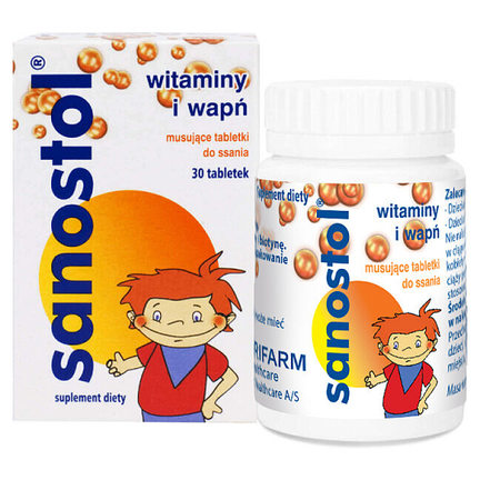 Sanostol, 30 tabletek musujących do ssania - zdjęcie produktu