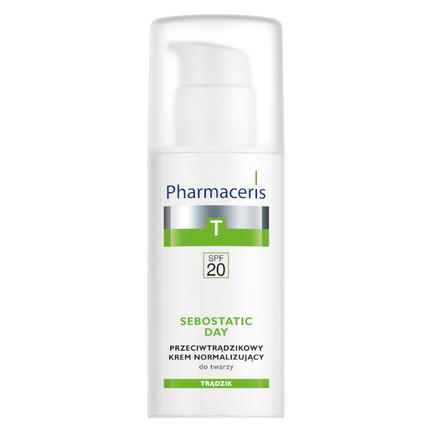 Pharmaceris T Sebostatic Day, przeciwtrądzikowy krem normalizujący SPF 20, 50 ml - zdjęcie produktu
