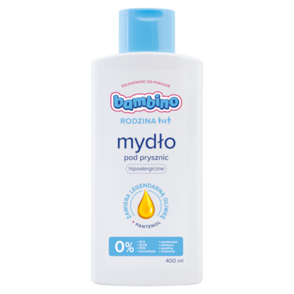 NIVEA Bambino Rodzina, Seife für die Dusche, 400 ml — Inhaltsstoffe i ocena