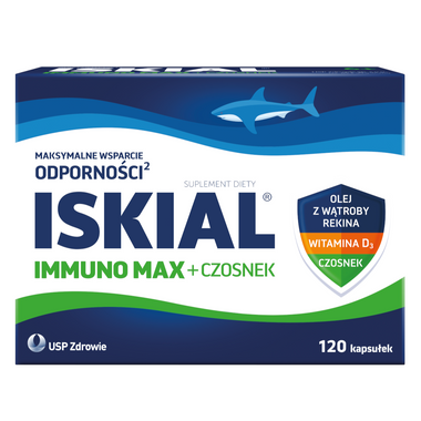 Iskial Immuno Max + czosnek, 120 kapsułek
