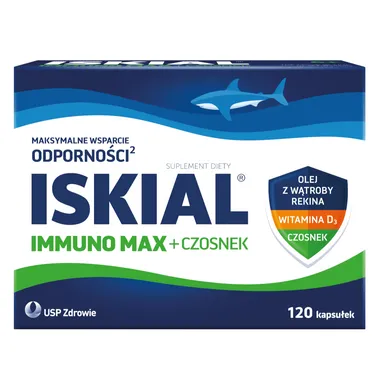 Iskial Immuno Max + czosnek, 120 kapsułek