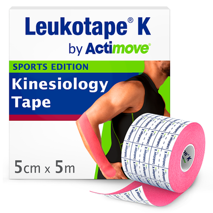 Leukotape K by Actimove, taśma kinezjologiczna, różowa, 1 sztuka  - Stabilizujące