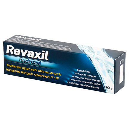 Revaxil, hydrożel na oparzenia słoneczne i oparzenia I i II stopnia, 30 g - WYRÓB MEDYCZNY