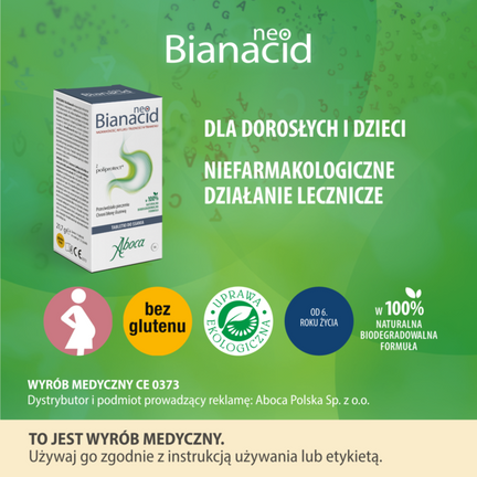 Neobianacid, Nadkwaśność i refluks, 14 tabletek do ssania - ABOCA-AZIENDA-AGRAR.