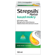 Strepsils Natur, syrop na kaszel mokry, 100 ml