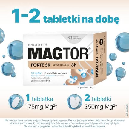 Magtor Forte SR, 60 tabletek powlekanych - Dorosły