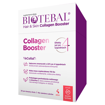 Biotebal Hair & Skin Collagen Booster, płyn, 30 saszetek z płynem - zdjęcie produktu