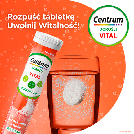 Centrum Vital Dorośli, 20 tabletek musujących  - Uzupełniające dietę, Wspierające