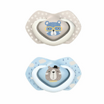Canpol babies, Smoczek silikonowy 18m+ symetryczny Bonjour Paris, 2 sztuki