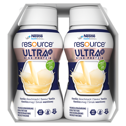Resource Ultra +, wanilia, 4 x 200 ml - ŻYWNOŚĆ SPECJALNEGO PRZEZNACZENIA MEDYCZNEGO