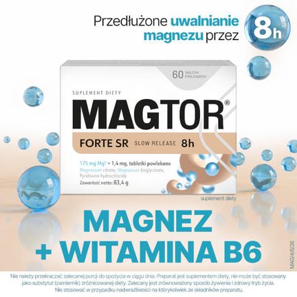 Magtor Forte SR, 60 tabletek powlekanych - SUPLEMENT DIETY