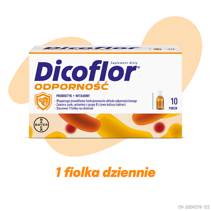 Dicoflor Odporność, płyn, 10 fiolek po 10 ml - Dorosły, Dziecko, Młodzież