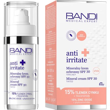 Bandi Medical Expert anti irritate, mineralny krem ochronny SPF 30, 30 ml - zdjęcie produktu