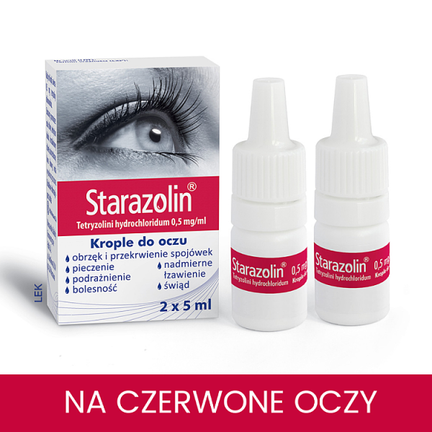 Starazolin 0,5 mg/ml, krople do oczu, 10 ml - PRODUKT LECZNICZY NIEREFUNDOWANY OTC