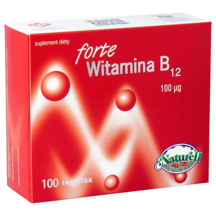 Witamina B12 Forte Naturell 100 mcg, 100 tabletek - zdjęcie produktu